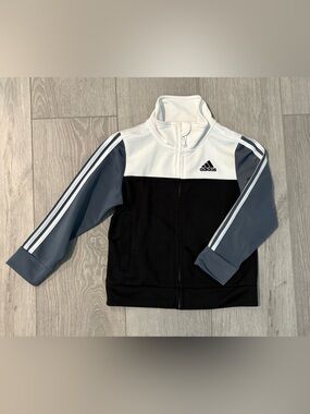 adidas Kids Colorblock Track Jacket - White, Black. Boys 24 months